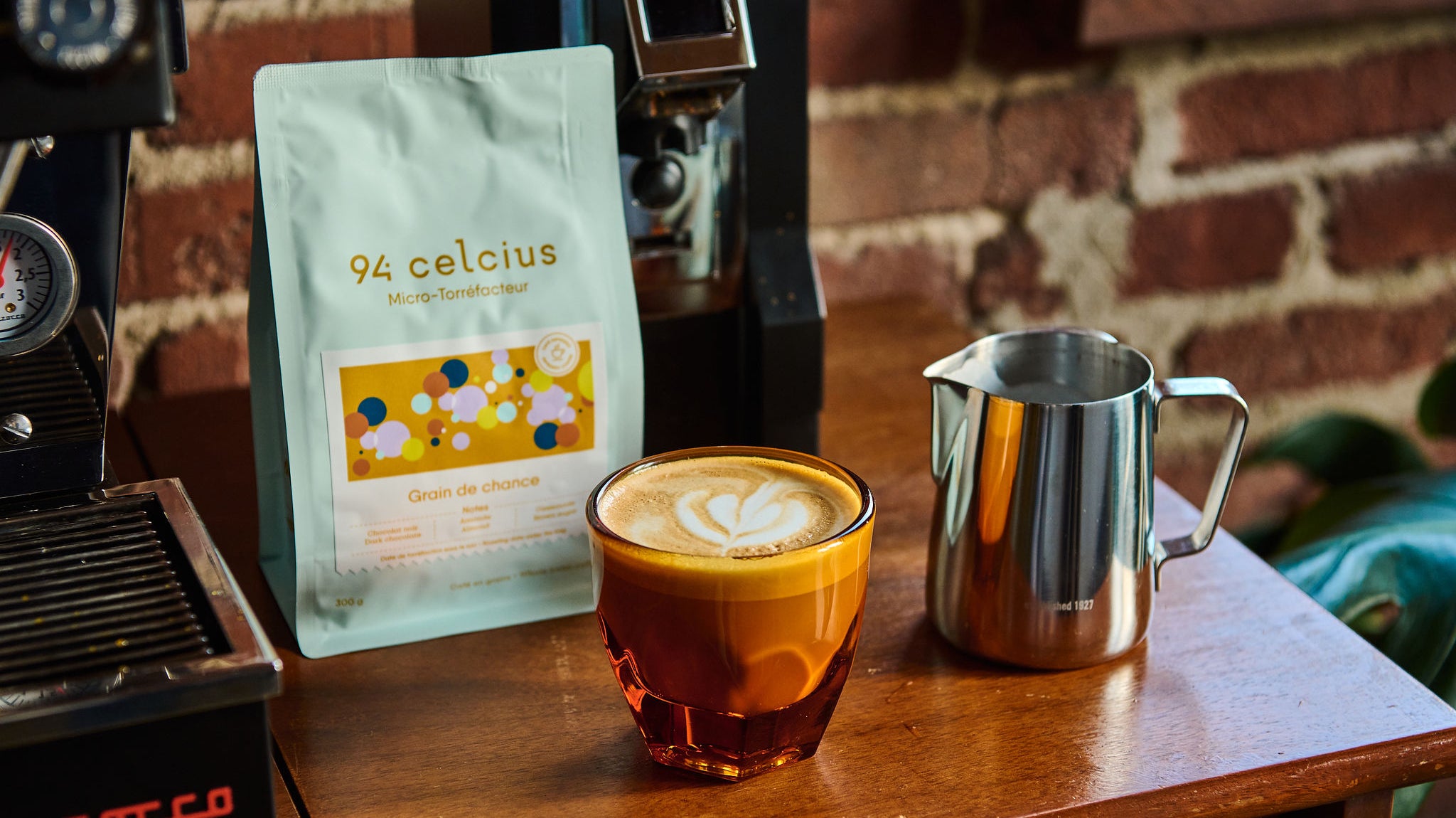 Préparation d'un café latté