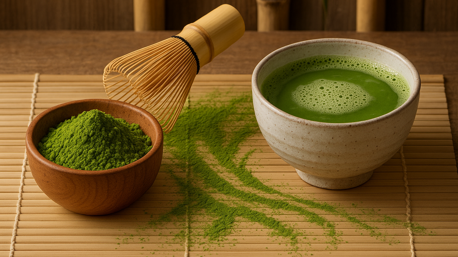Matcha : le guide essentiel 2025 (origine, culture, bienfaits, caféine & précautions)