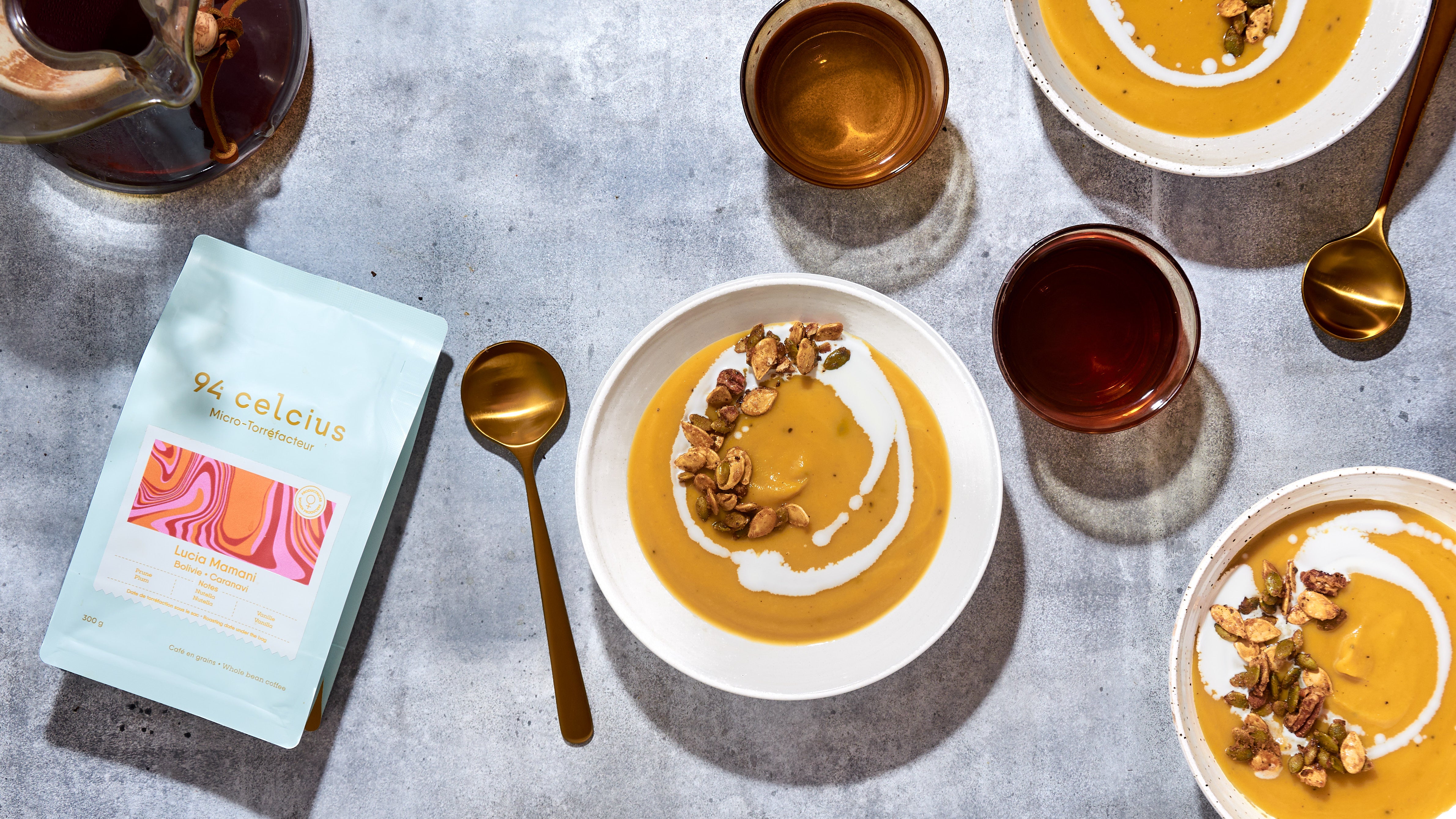 Recette de soupe à la courge à base de café