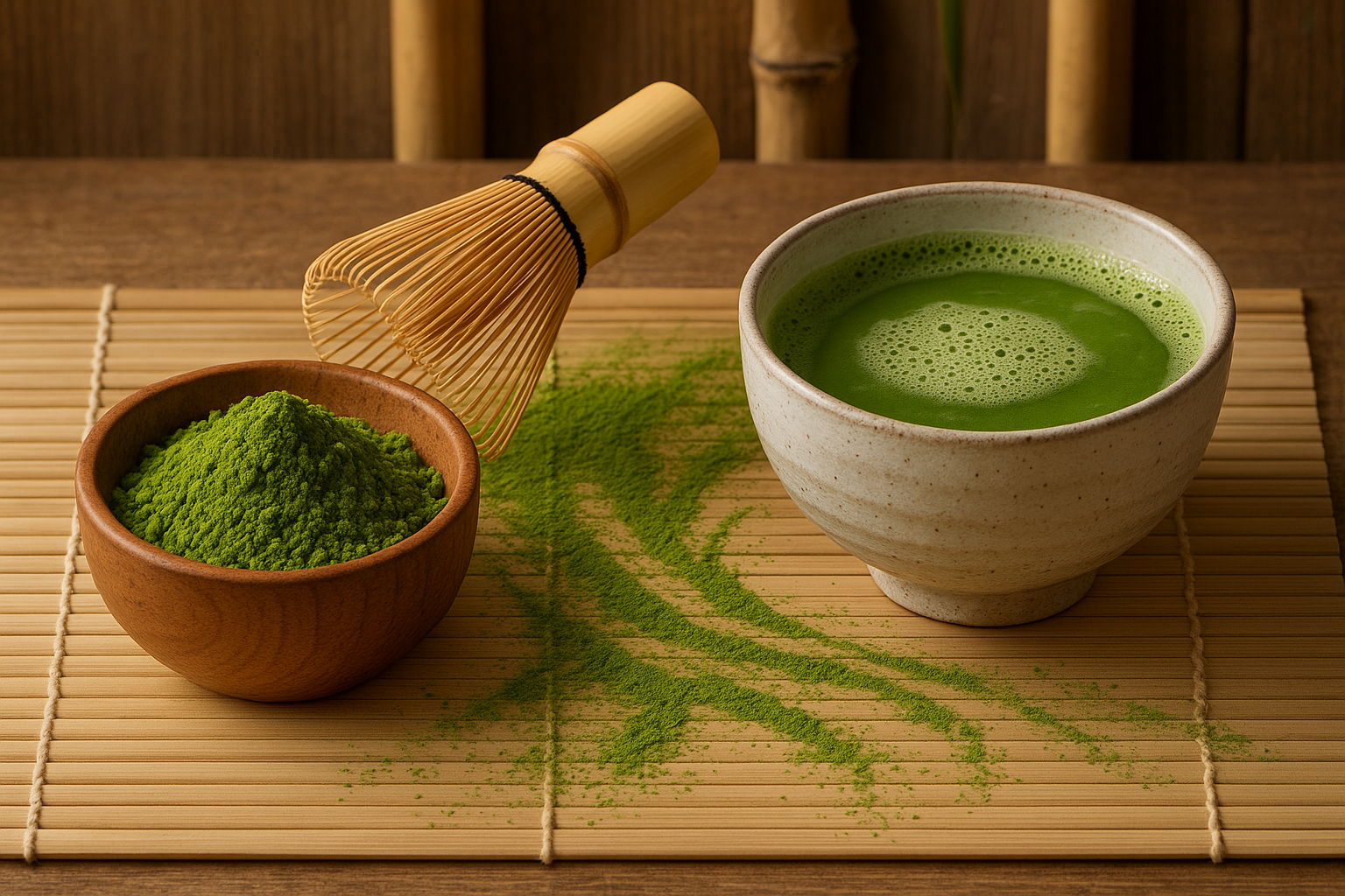 Matcha : le guide essentiel 2025 (origine, culture, bienfaits, caféine & précautions)