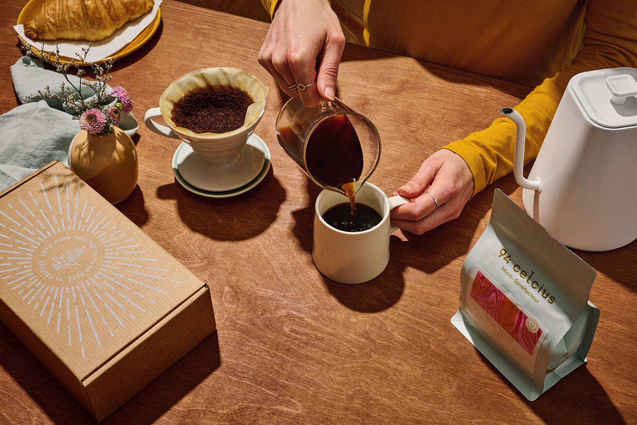 Préparation d'un café filtre