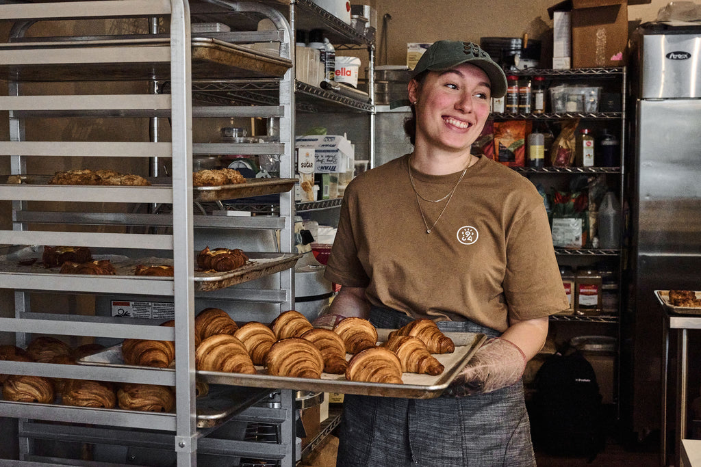 Croissant dans un café de Montréal - Feuilleté café